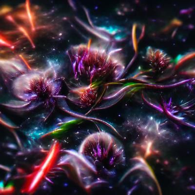 Abstract Space Flowers in 8K Resolution