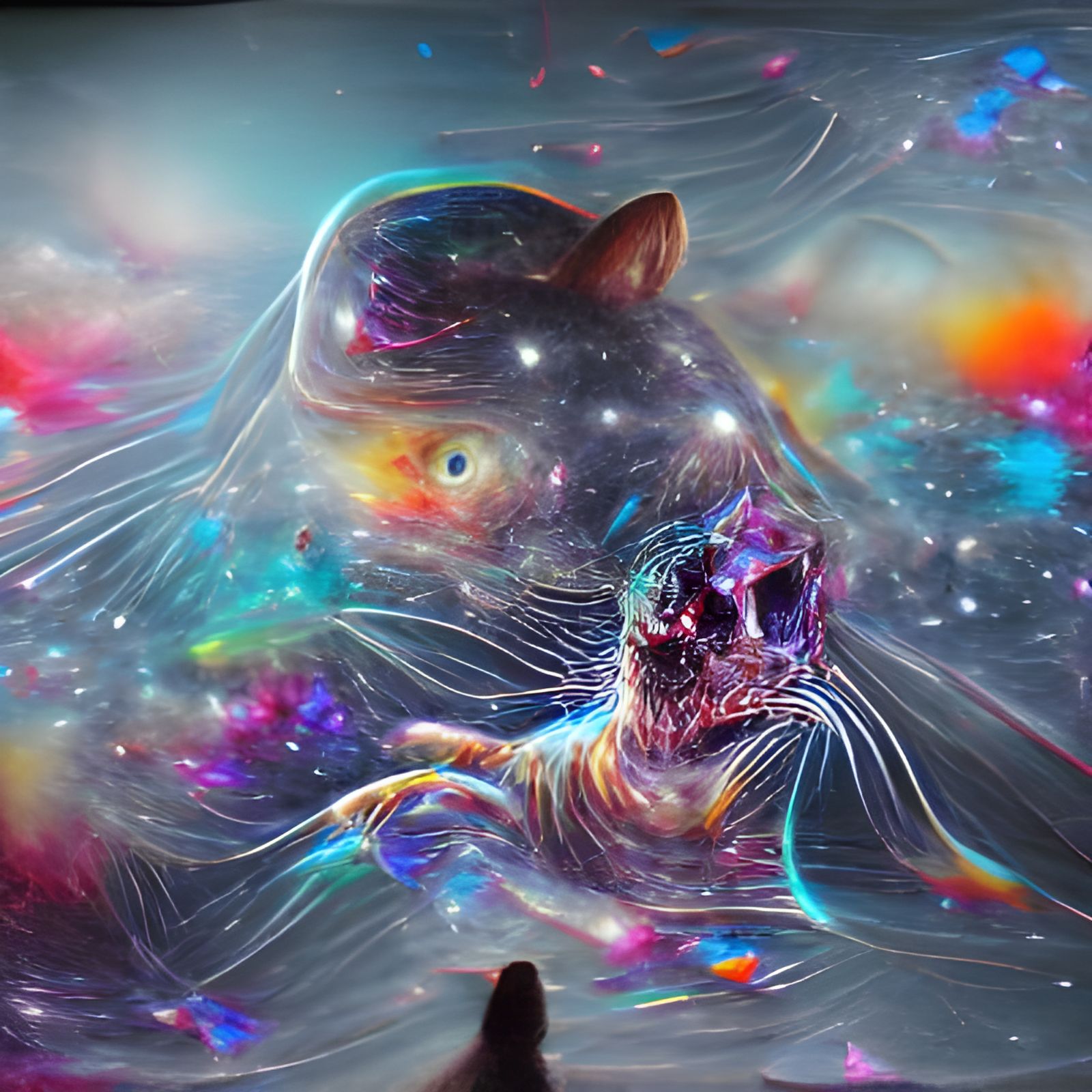 Cosmic Cat: A Holographic Astral Illustration