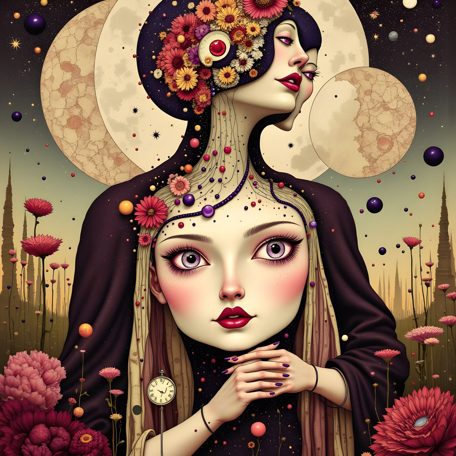 Ertéwave Fantasy Garden Scene with Soul Jewellery