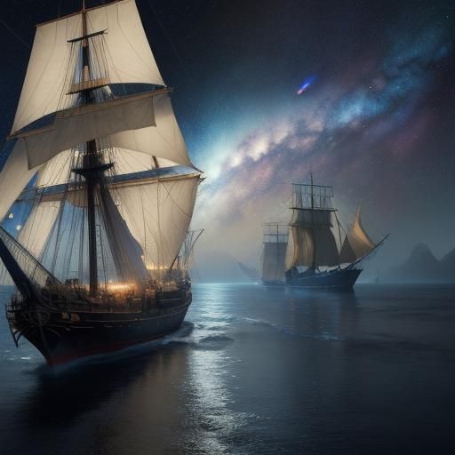 Spelljammer Schooner Soaring Through Space