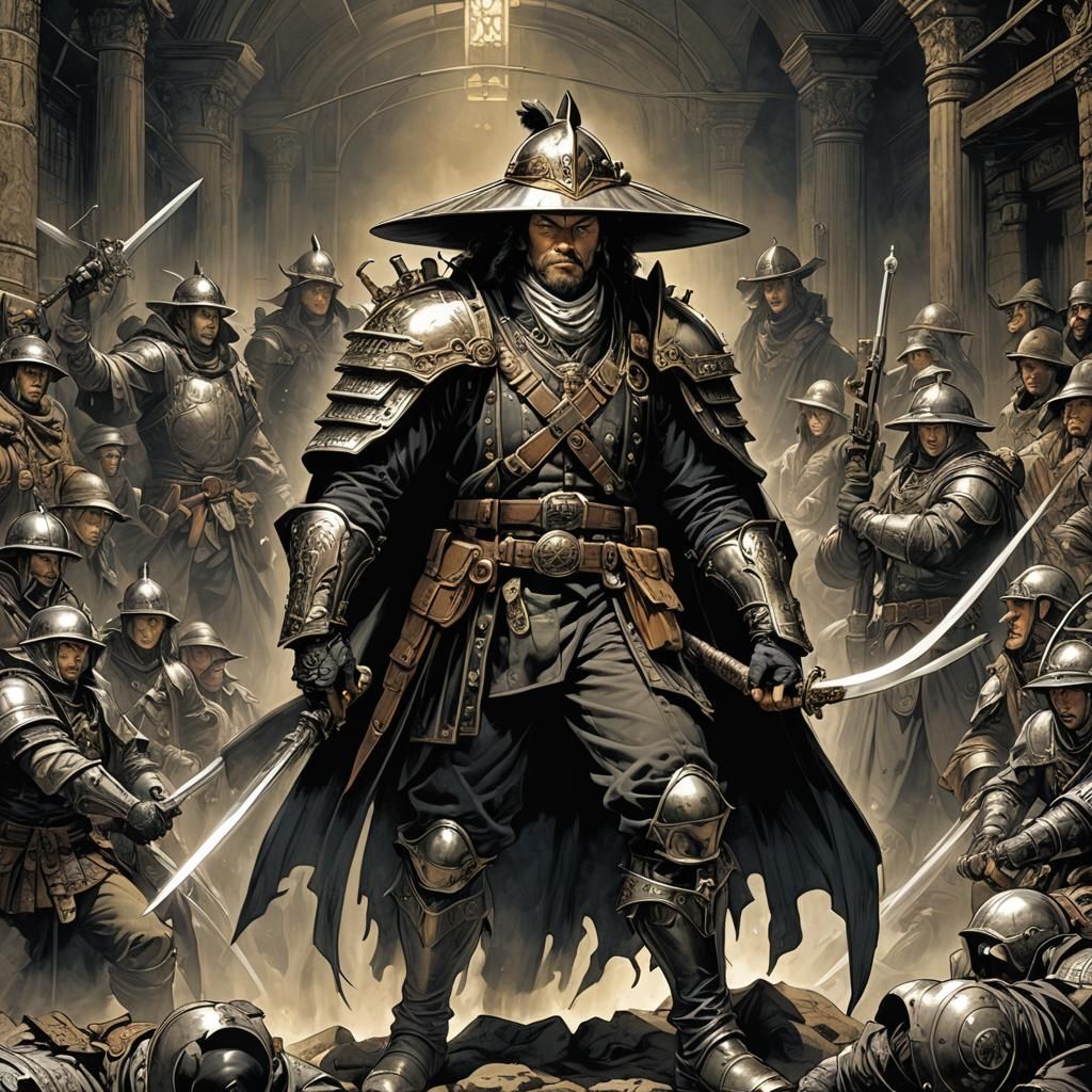 Grimdark Art: Classical Meets Cyberpunk