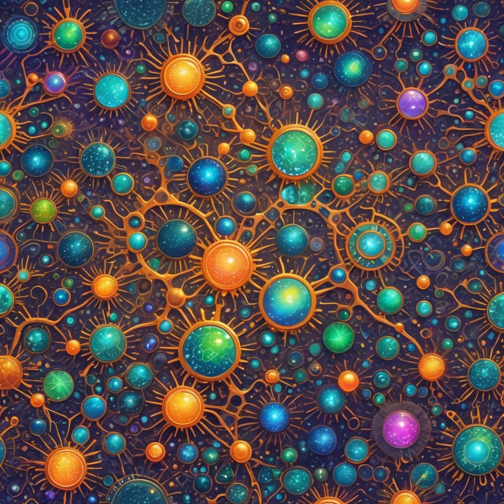 Microchip Cells: Holographic Astral Illustration