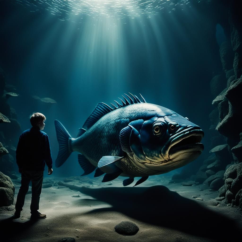 Jonah in the Belly of the Whale: Cinematic Still