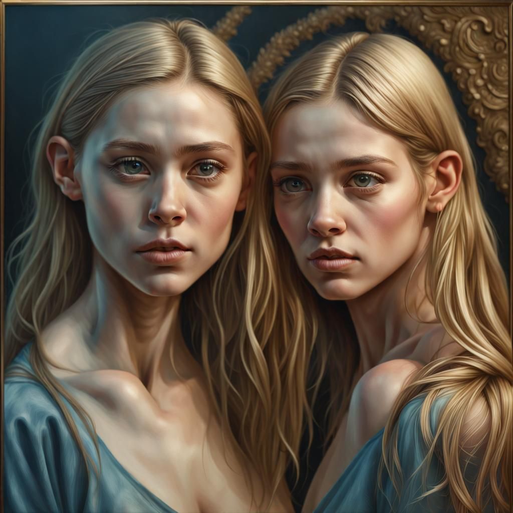 Hyperrealistic Image of Two Girls in 69 Position