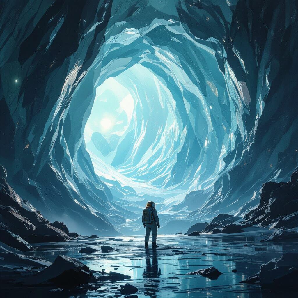 Astronaut Discovers Alien Crystal Cavern