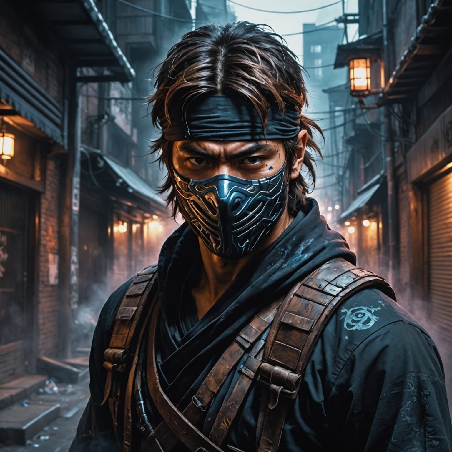 Ninja Assassin in Dark Fantasy Style