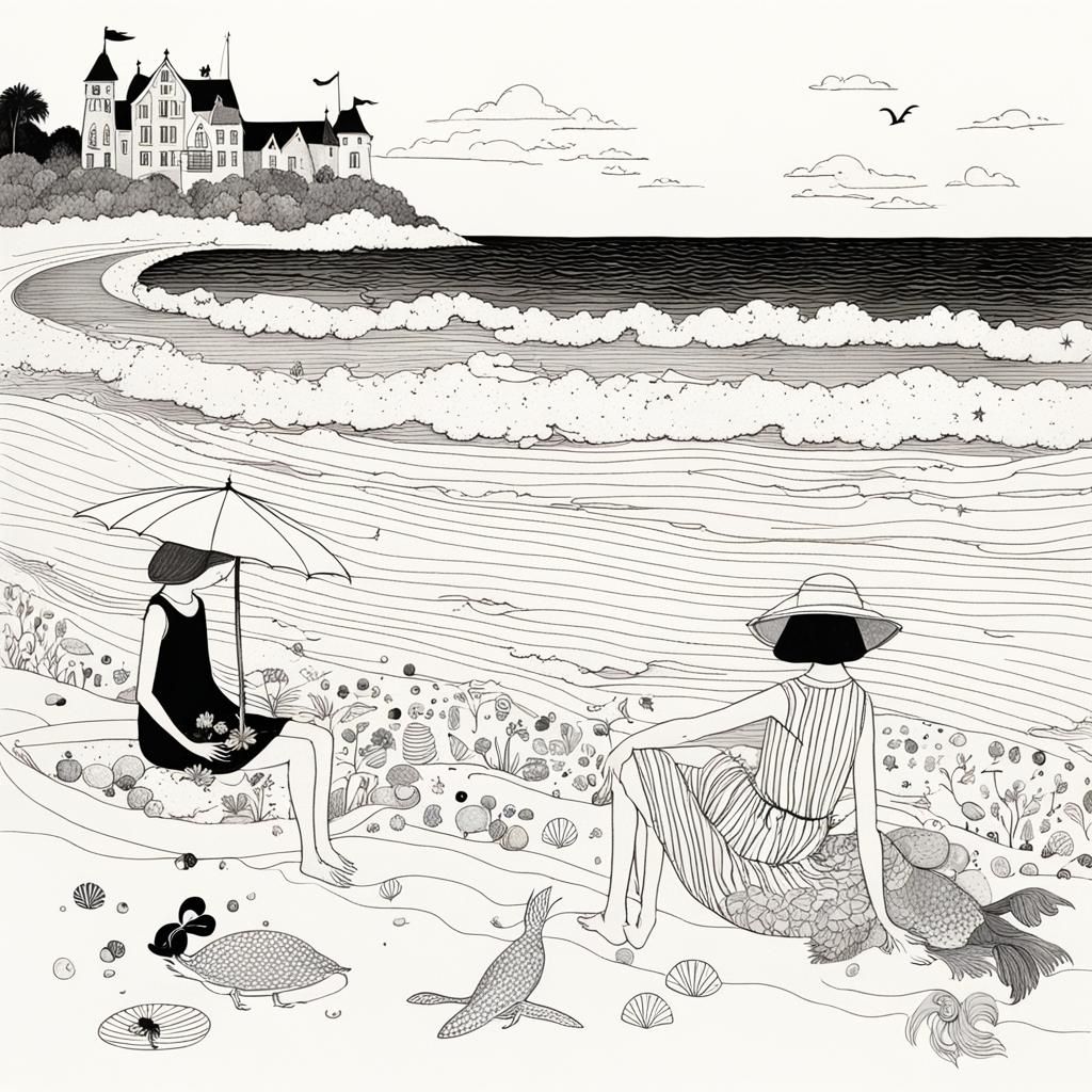 Victorian Era Beachside Whimsy