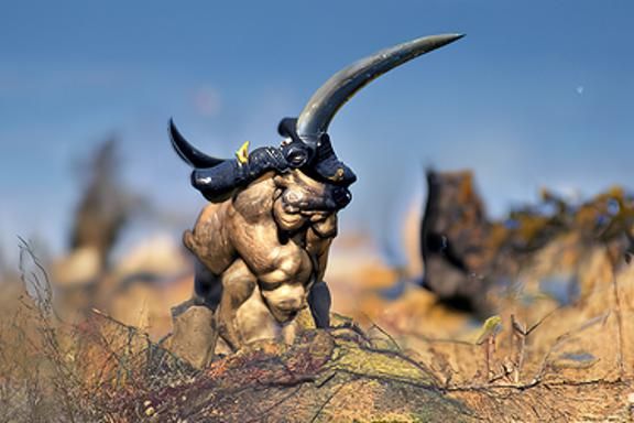 Hyperdetailed Minotaur Diorama Inspired by Fantasy Art