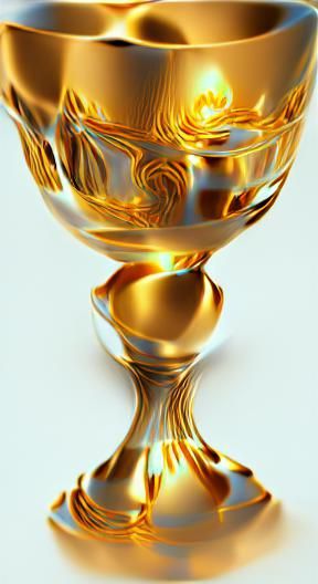 Golden Chalice in Minimalist Style, 8K Resolution