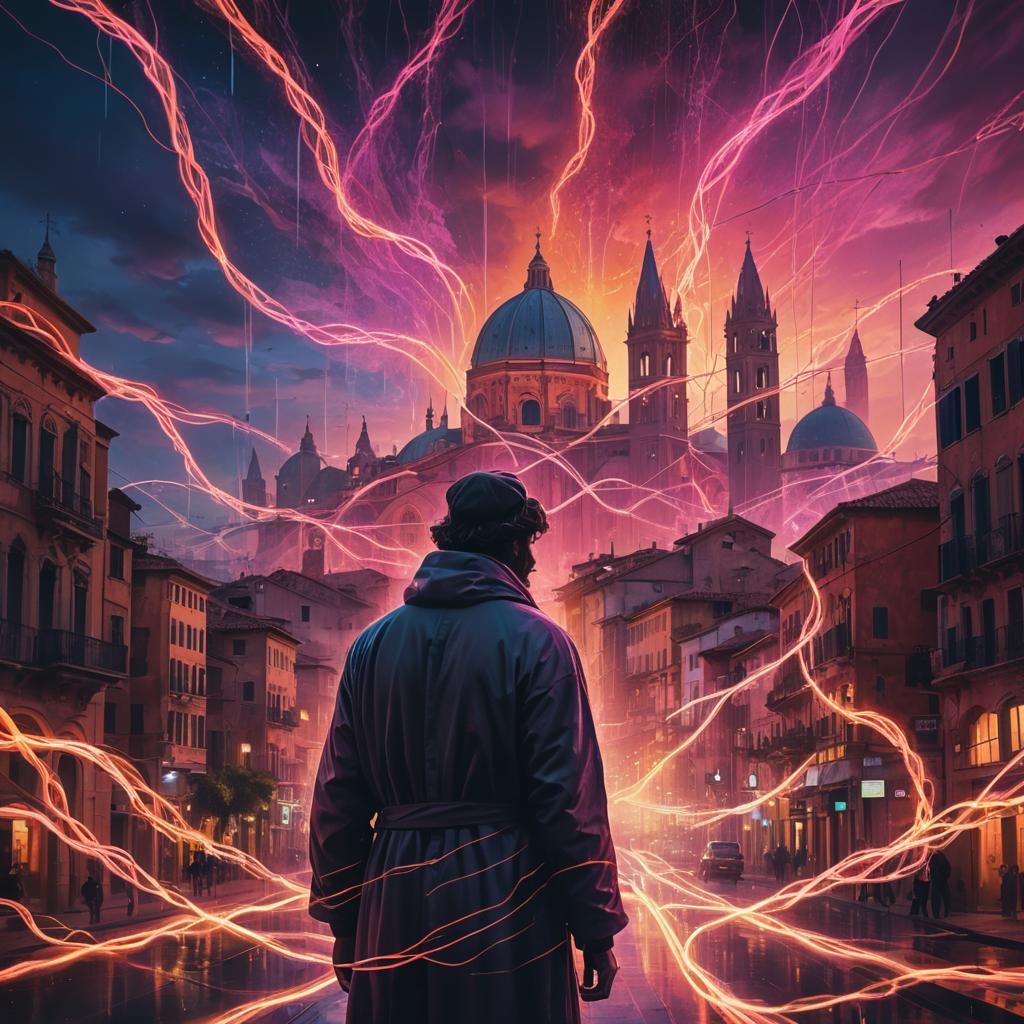 Mysterious Aura Field Surrounds City Person