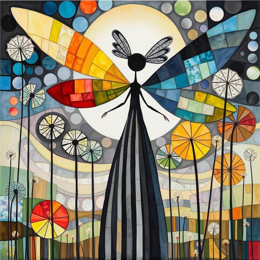 Fairies in Dandelion Dreamscape: Surrealist Art