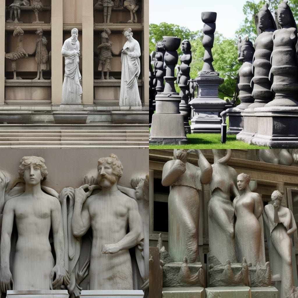 AI Generated Image of Statues