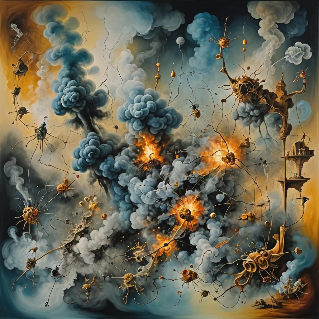 Surrealist Fumage / Sfumato Artwork