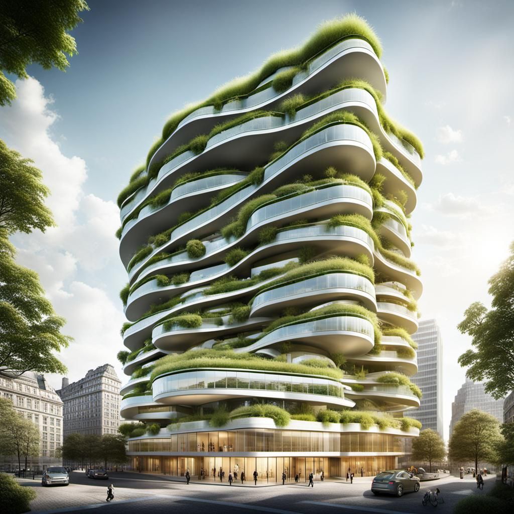 Futuristic Biomimetic Green Sustainable Smart Penthouses