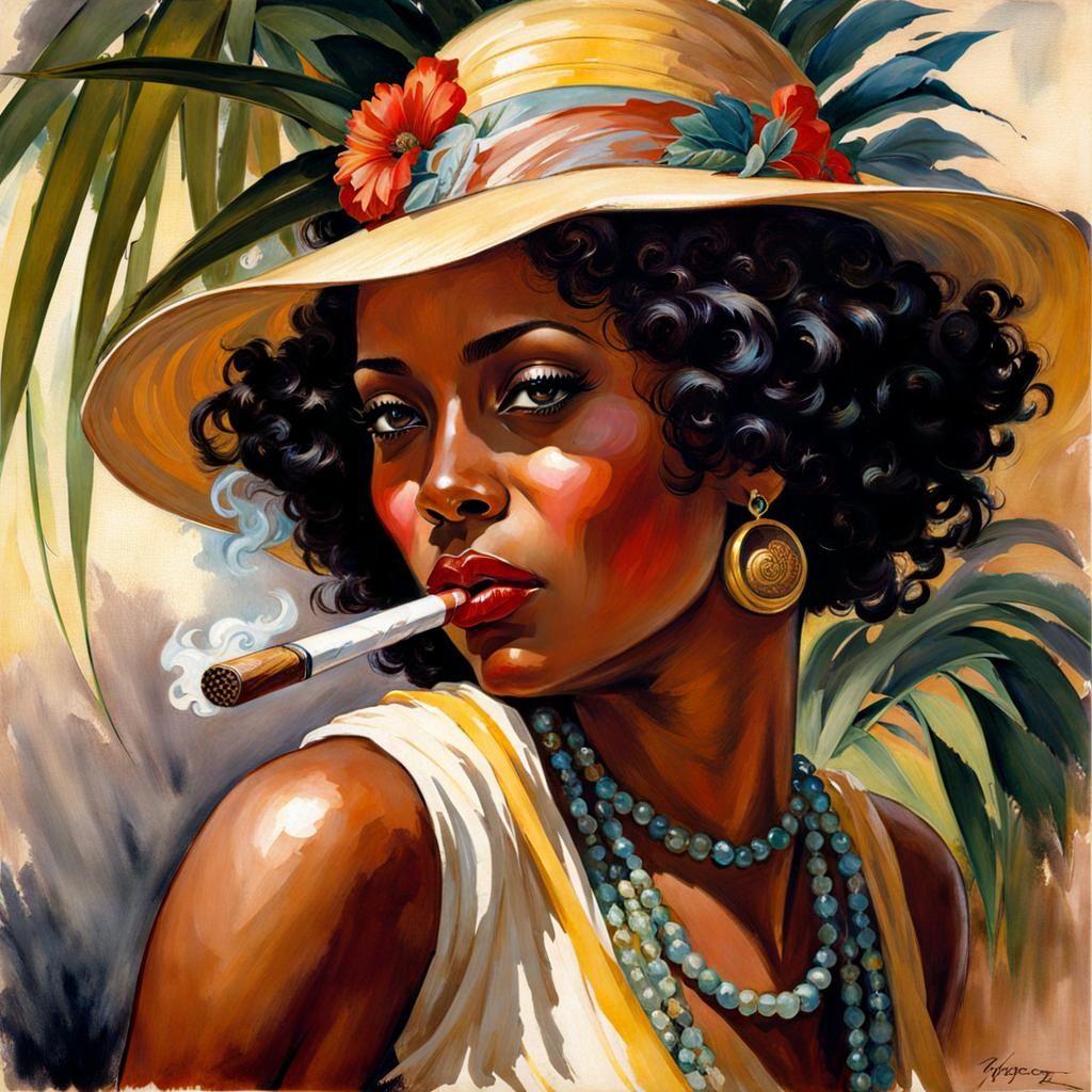 Elegant 1920s Portrait of Jamaican Woman