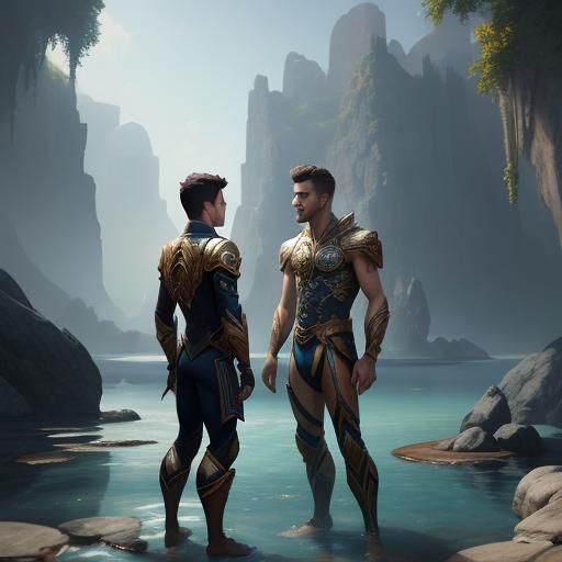 Friends Talking: Detailed Matte Painting