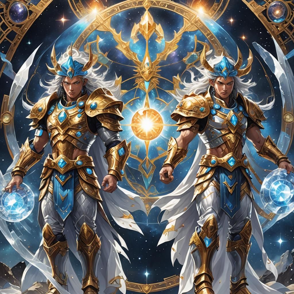 Crystal Twin Warriors of Cosmic Divine Might