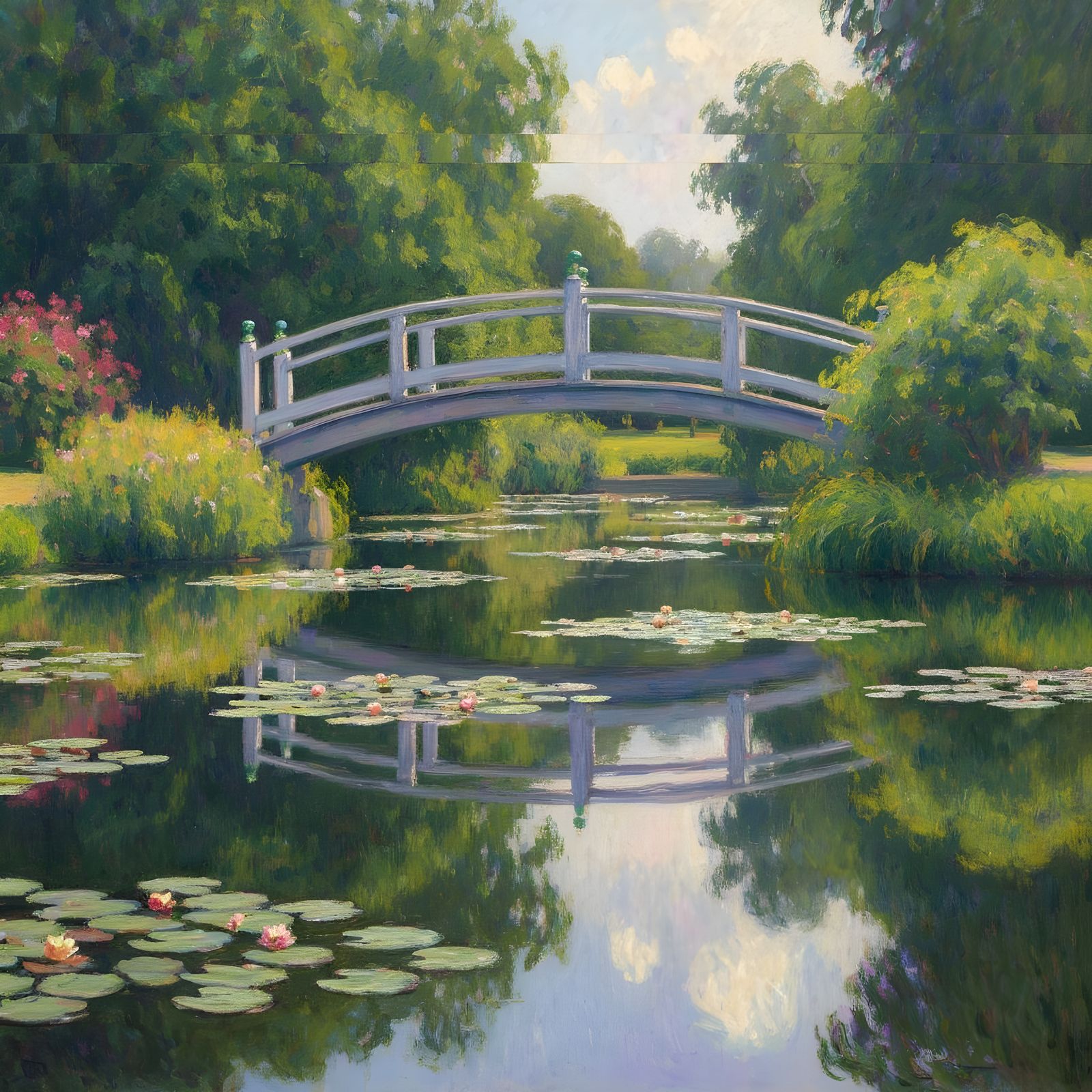 Monet's Garden Corrupted by Digital Glitch Art