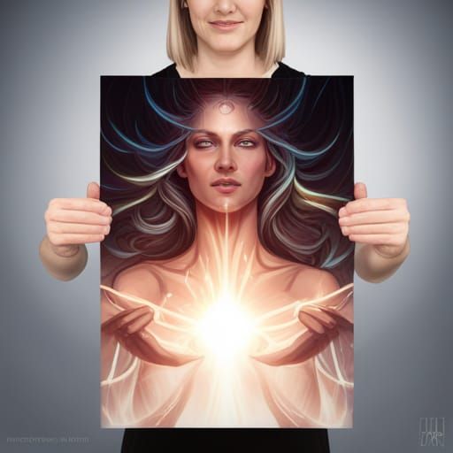 Goddess of Lightning: Hyperrealistic Digital Portrait