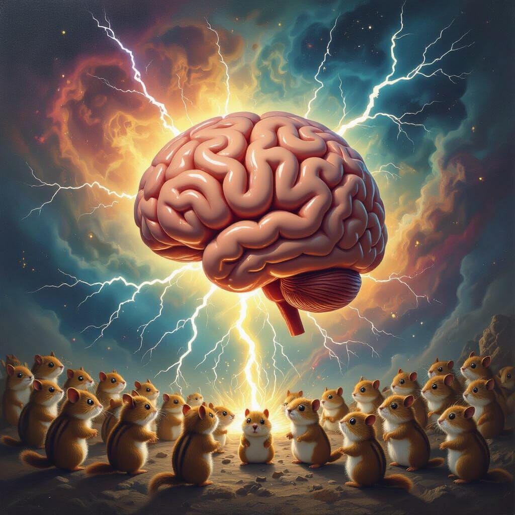 Surrealist Brain Lightning Attack with Chipmunks and Hamster...