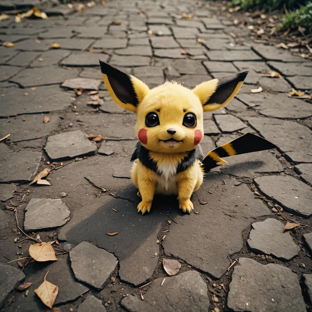 Realistic 3D Pichu Close-Up: Cinematic Film Still