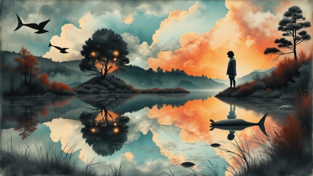 Surreal Dreamlike Dissociation with Optical Illusions