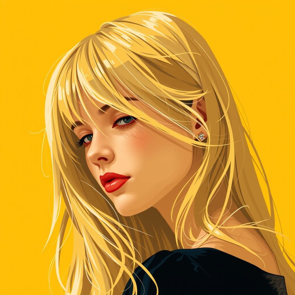 Young Woman in Vibrant Yellow