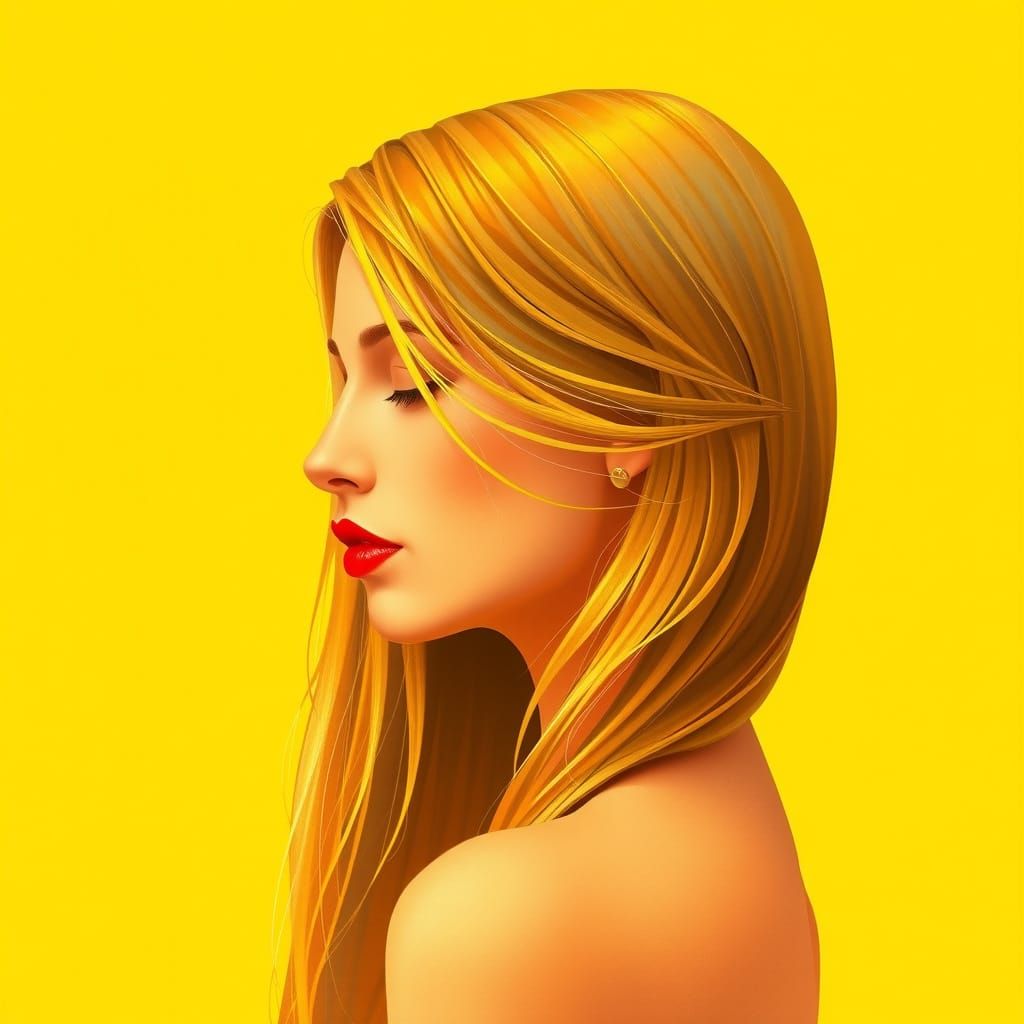 Warmth and Optimism in Vibrant Yellow Portrait