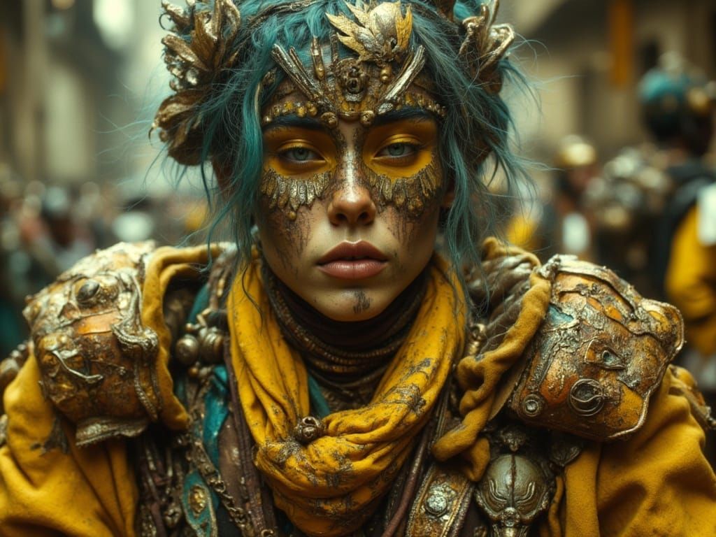 Fantasy Sci-Fi Royal Guard in Golden Kingdom