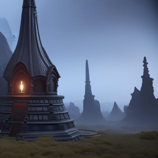 Detailed Cthulhu Matte Painting in Deep Color