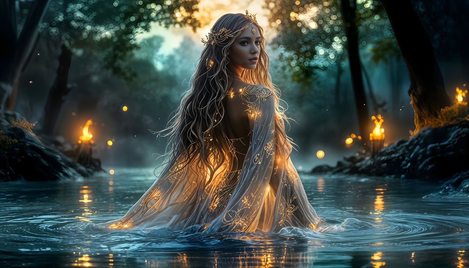 Aurora at the Sacred Waters of Lysara