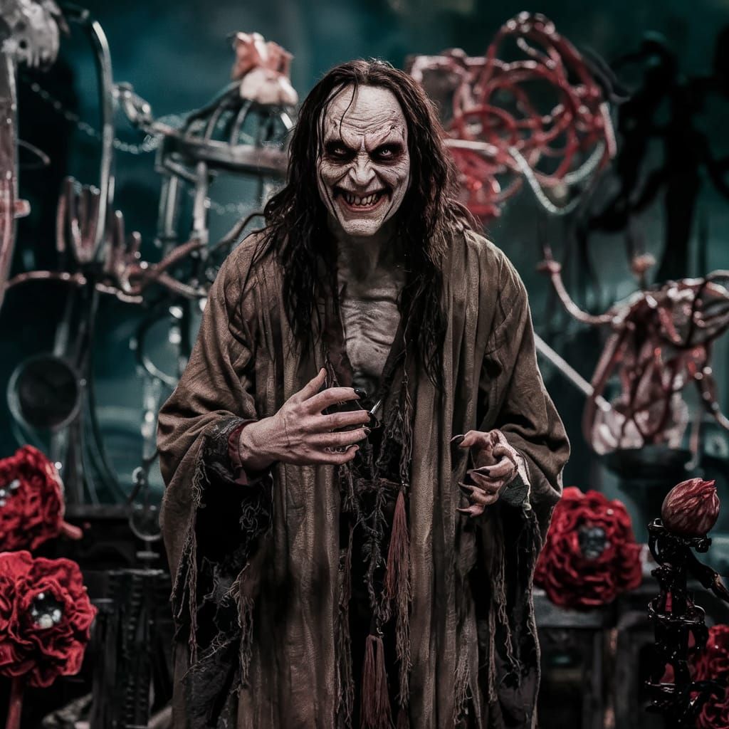 Grotesque Tormentor in a Dark, Foggy Domain