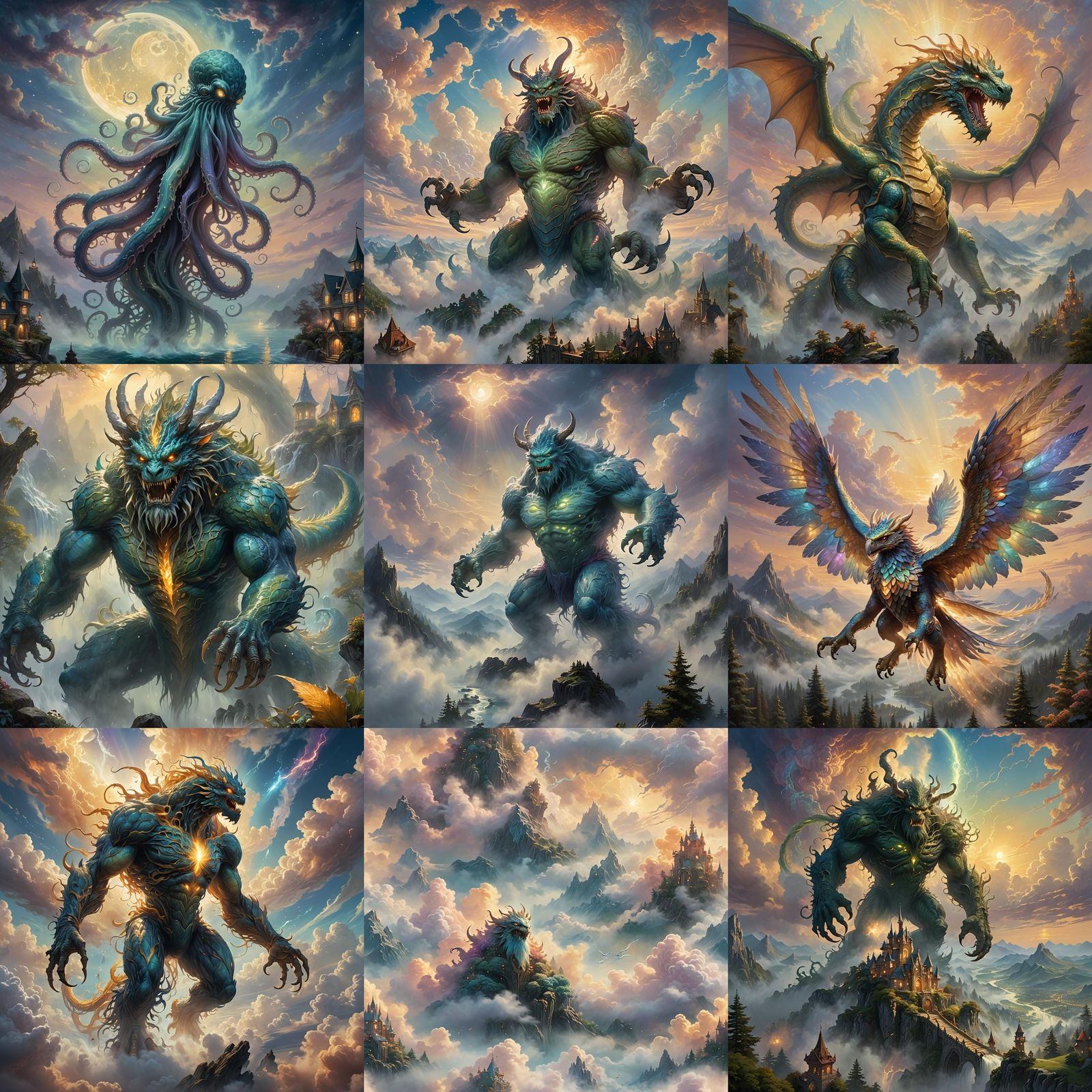 Ethereal Fantasy Monster in Mist