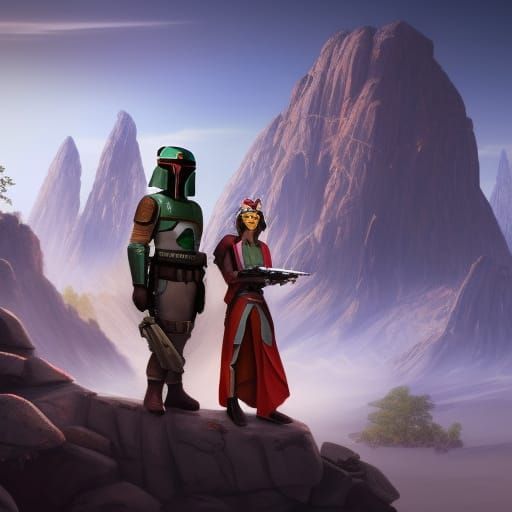 Boba Fett and Ahsoka Tano in Kathmandu