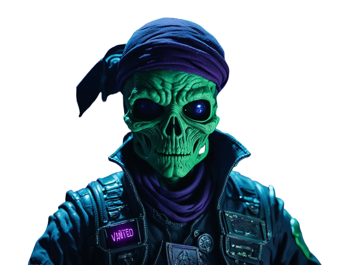 Epic Galactic Pirate on Wanted Dead or Alive Poster