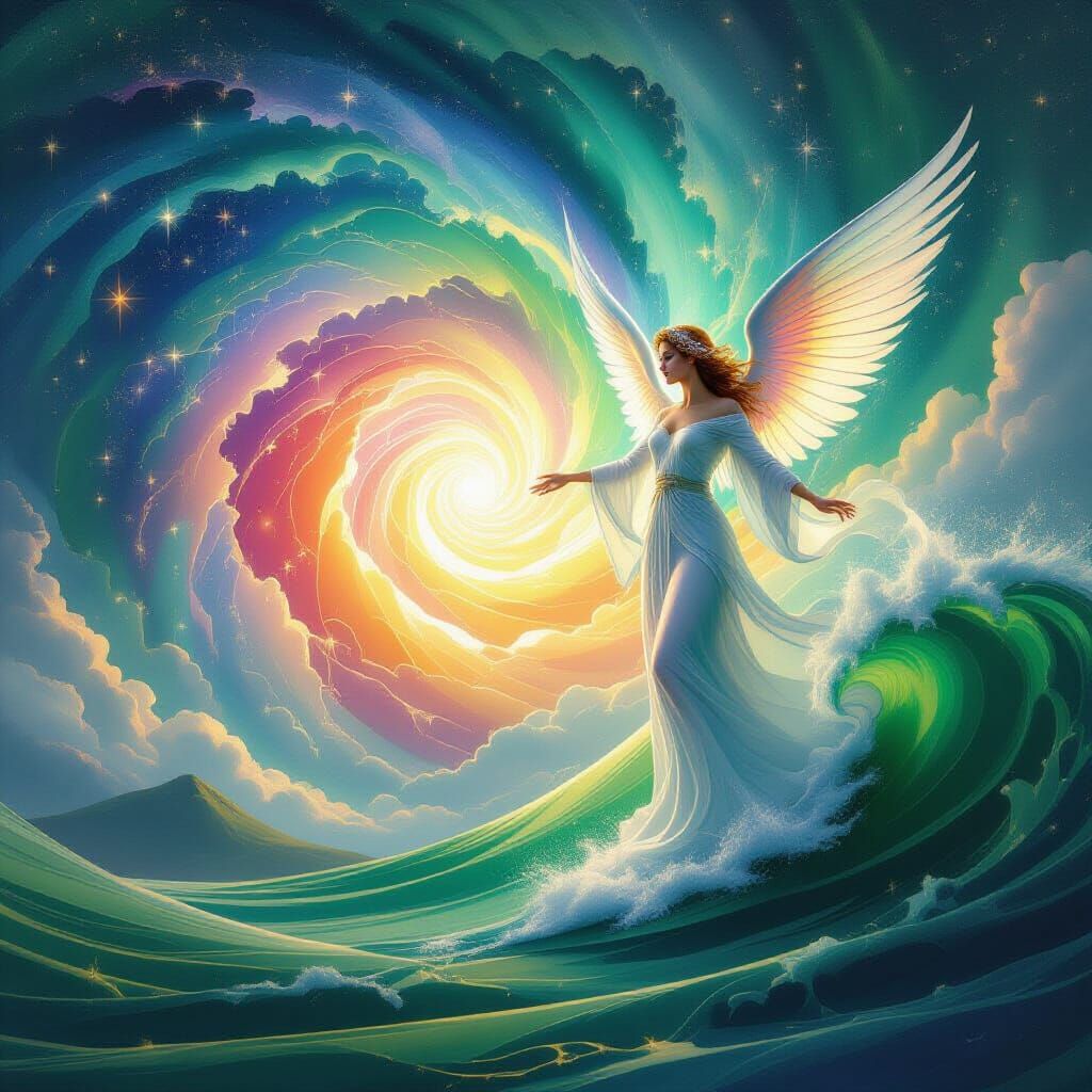 Celestial Being of Love in Surrealist Style