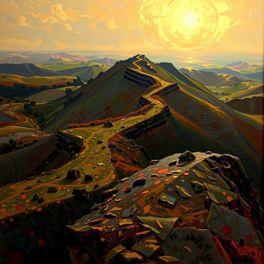 Psychedelic Landscape Art in Expressionist Style