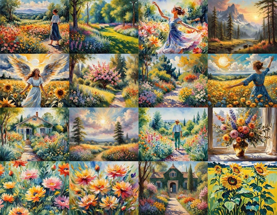 Vibrant Impressionist Masterpiece with Thick Brush Strokes