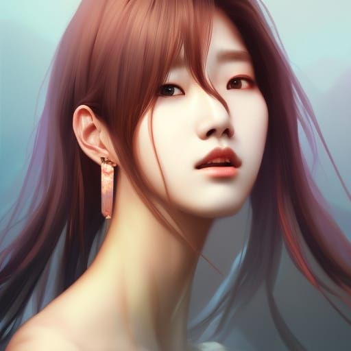 Hyperdetailed Kpop Portrait in an Art Nouveau Style
