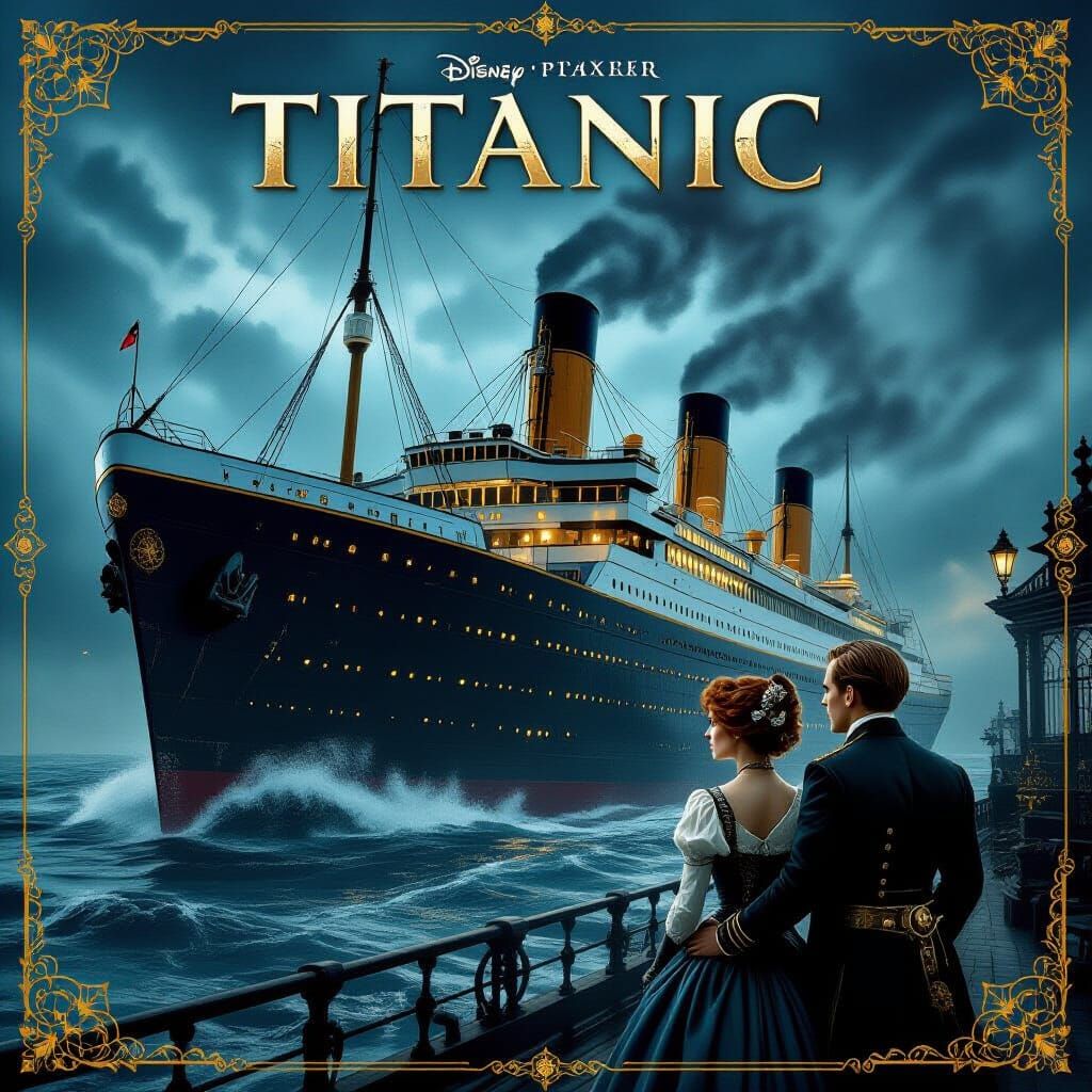 Steampunk Titanic Poster: Love & Destiny