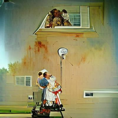 Nightmare Suburbia in Rockwell Style