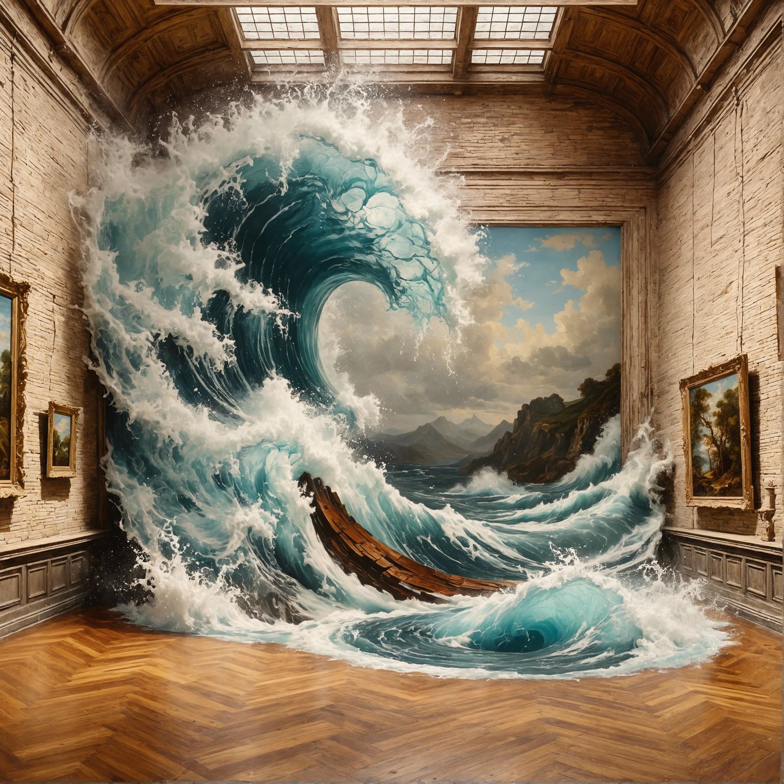 Surreal Whirlpool Painting Comes to Life in Gallery