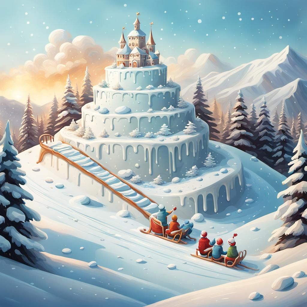 cake sledding