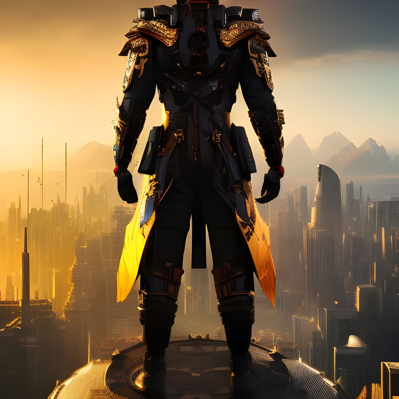 Anime Cyberpunk Techwear Fashion in Golden Ratio