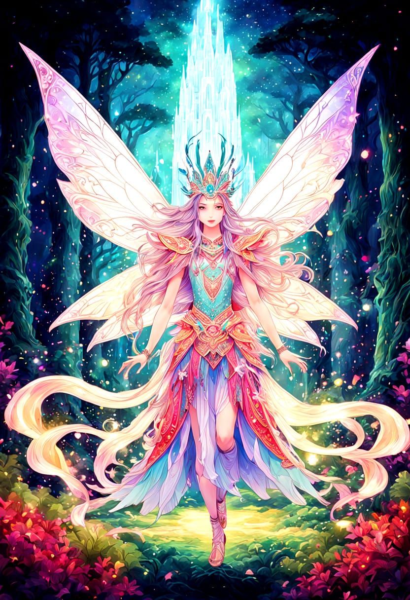 Fairy King Dances in Forest: Auroracore Splash Art