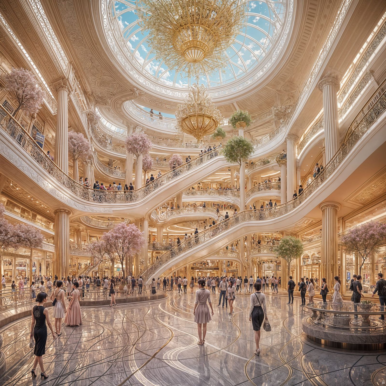 Bangkok Mall: Futuristic Architecture in 8K Resolution