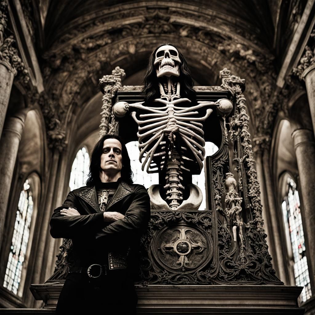 Glen Danzig and Skeleton Jesus Christ