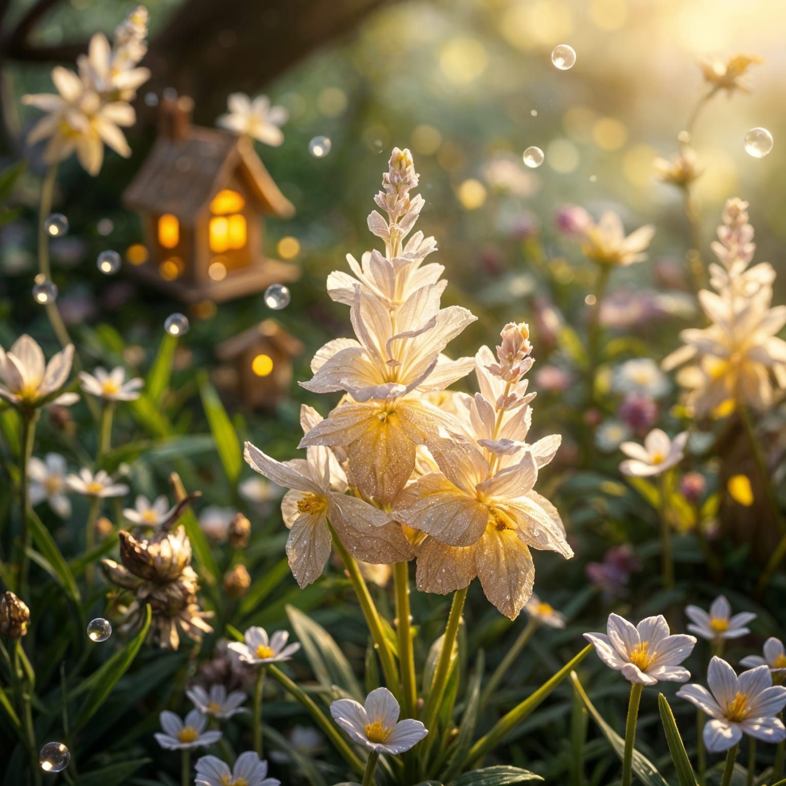 Enchanted Quantum Garden in Fairytale Art