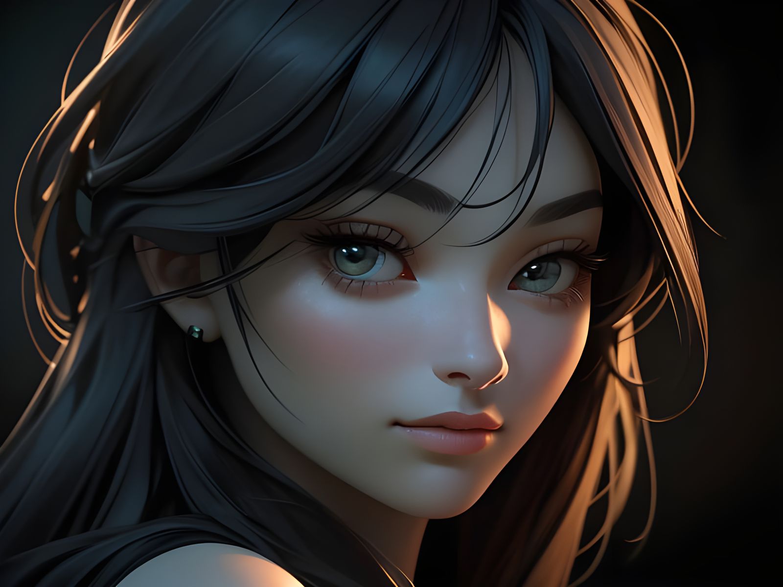 Glamorous Lady Portrait in Photorealistic Style