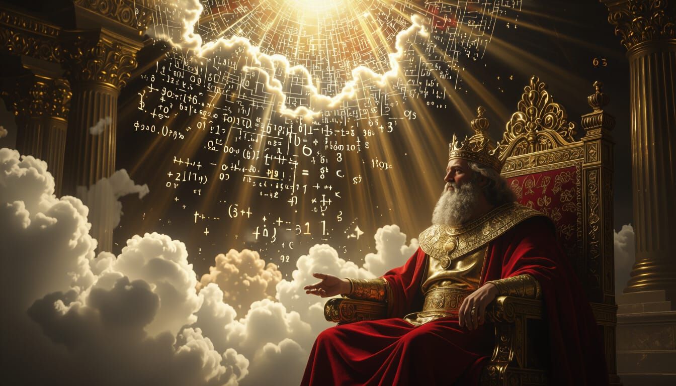King Solomon Contemplates Divine Wisdom Amidst Mathematical ...